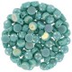 Czech 2-hole Cabochon beads 6mm Jade Full Light AB